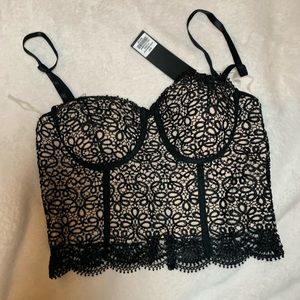 2/$15 Revamped laced bustier/ corset crop top